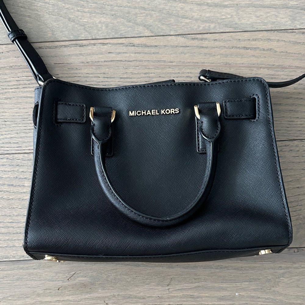 Michael Kors Black Mini Crossbody Bag Saffiano Leather